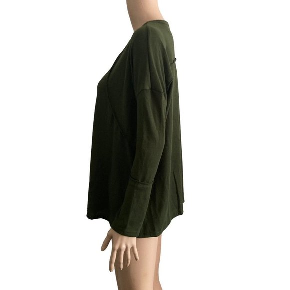 Forgotten Grace Sweater Womens Small Green Stretch - Picture 12 of 13